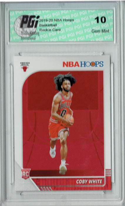 Coby White 2019 NBA Hoops #204 Gem Mint Rookie Card PGI 10