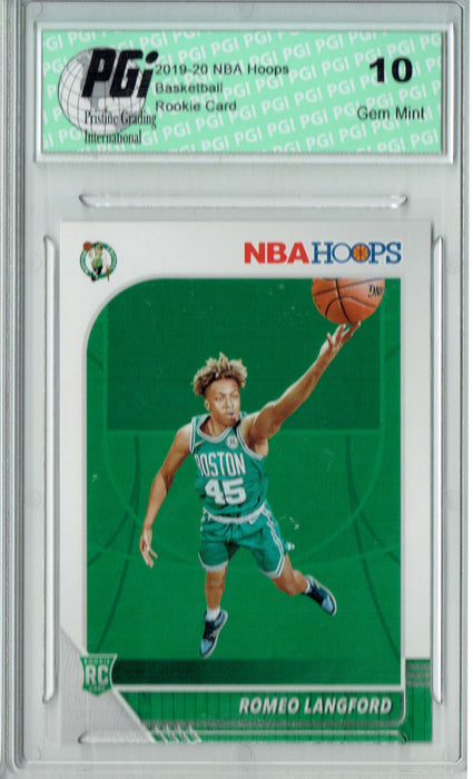 Romeo Langford 2019 NBA Hoops #211 Gem Mint Rookie Card PGI 10