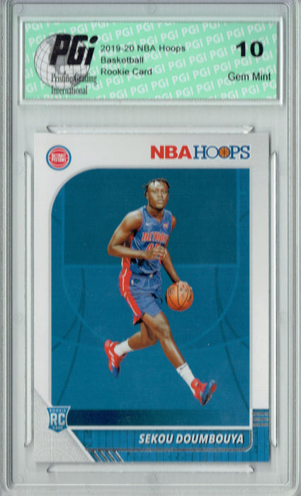 Sekou Doumbouya 2019 NBA Hoops #212 Gem Mint Rookie Card PGI 10