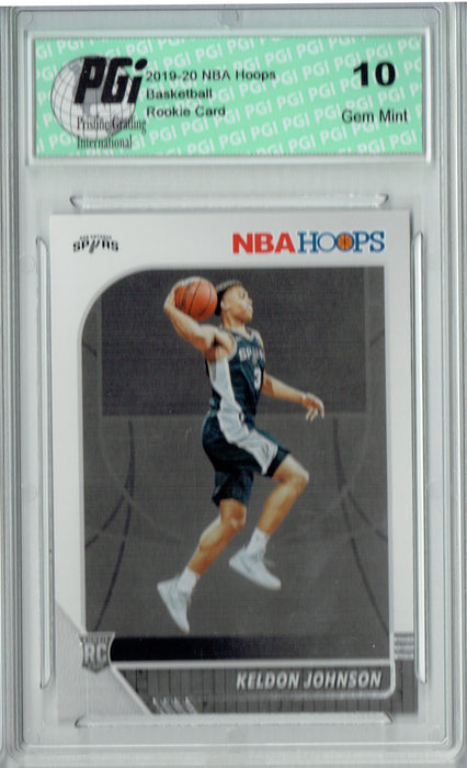 Keldon Johnson 2019 NBA Hoops #224 Gem Mint Rookie Card PGI 10