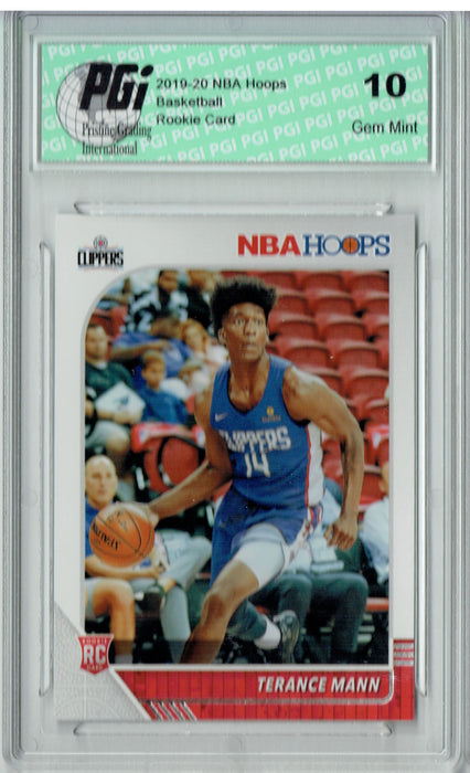 Terance Mann 2019 NBA Hoops #245 Gem Mint Rookie Card PGI 10