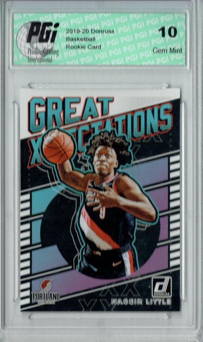 Nassir Little 2019 Donruss #4 Great X-Pectations Rookie Card PGI 10