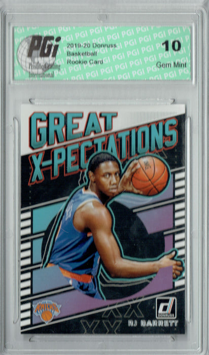 RJ Barrett 2019 Donruss #9 Great X-Pectations Rookie Card PGI 10