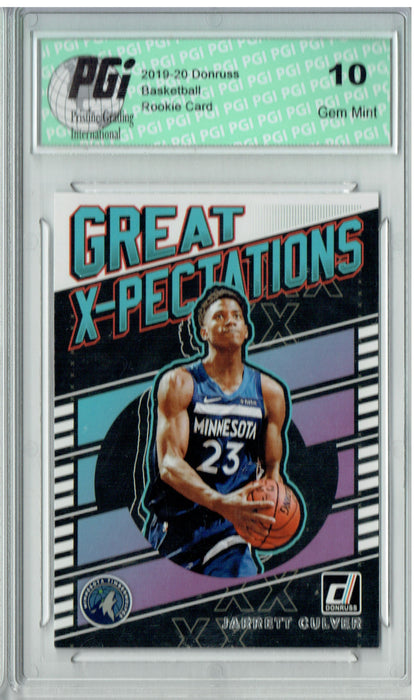 Jarrett Culver 2019 Donruss #11 Great X-Pectations Rookie Card PGI 10