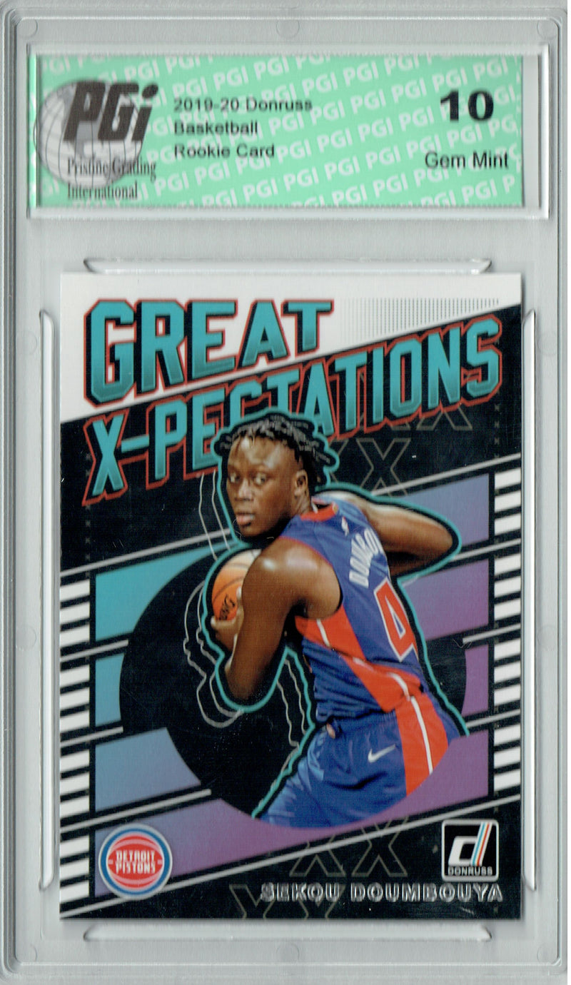 Sekou Doumbaya 2019 Donruss #16 Great X-Pectations Rookie Card PGI 10