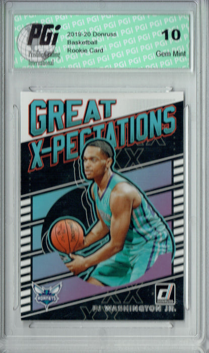 PJ Washington Jr. 2019 Donruss #15 Great X-Pectations Rookie Card PGI 10