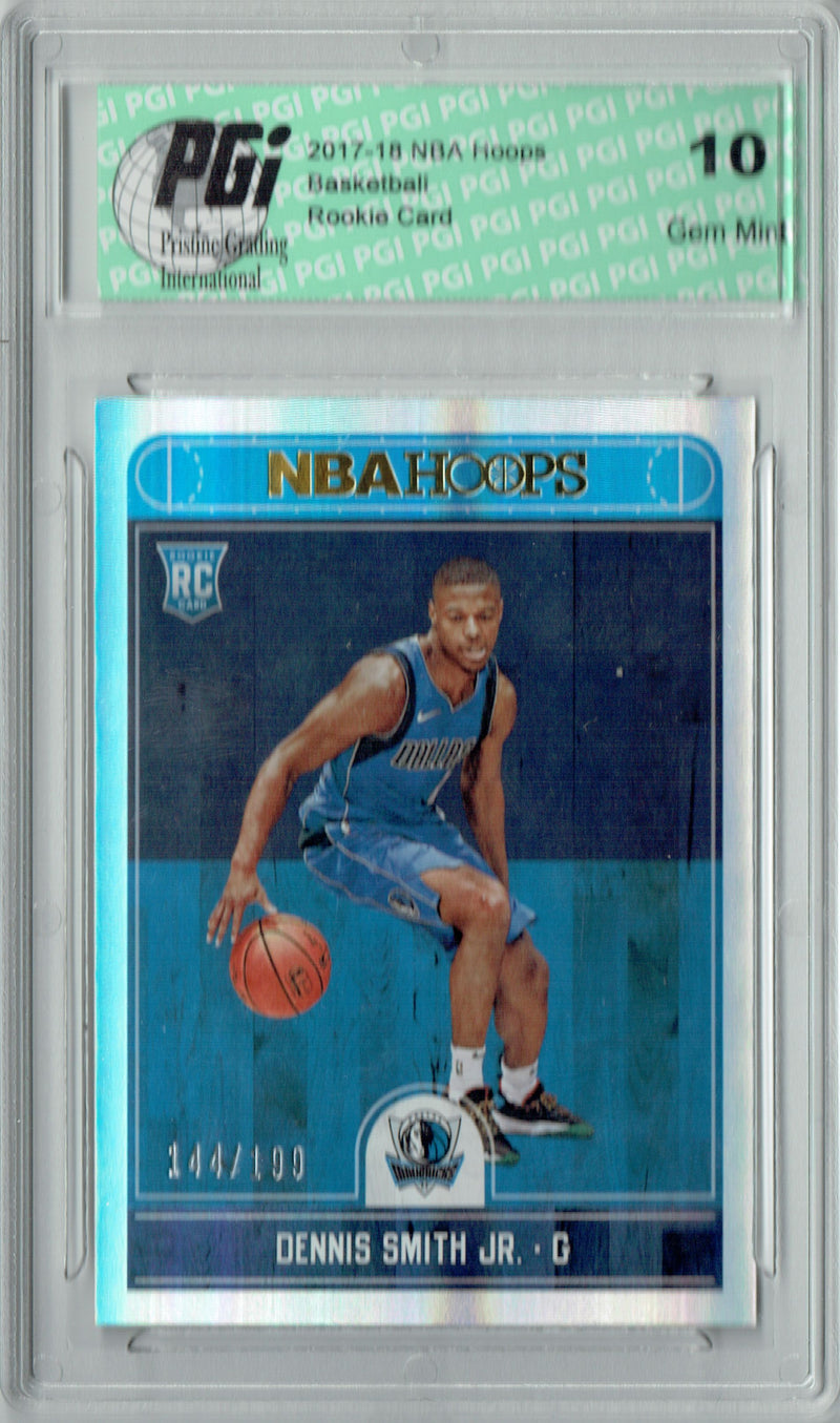 Dennis Smith Jr. 2017 Hoops #259 Silver SP, Only 199 Made Rookie Card PGI 10