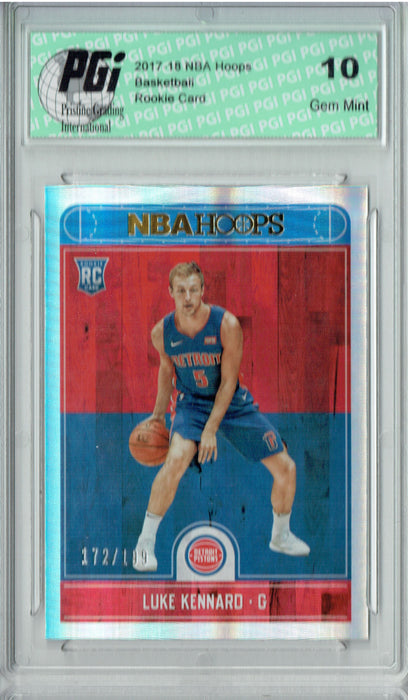 Luke Kennard 2017 Hoops #262 Silver SP, Only 199 Made Rookie Card PGI 10