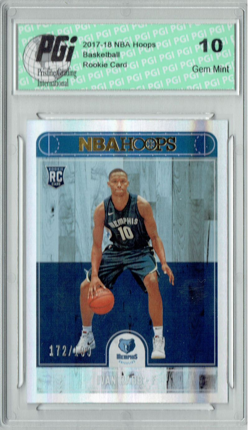 Ivan Rabb 2017 Hoops ##285 Silver SP, Only 199 Made Rookie Card PGI 10