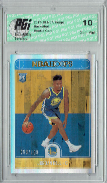 Jordan Bell 2017 Hoops #288 Silver SP, Only 199 Made Rookie Card PGI 10