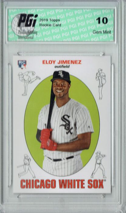 Eloy Jimenez 2019 Topps #310 Throwback SP 1218 Made Rookie Card PGI 10