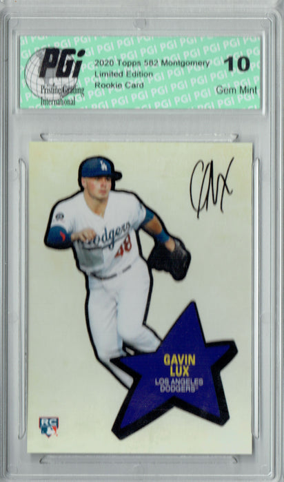 Gavin Lux 2020 Topps #13 582 Montgomery Rookie Card PGI 10