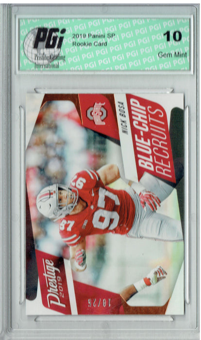 Joey Bosa 2019 Prestige #BC-NB Blue Chip #18/25 Rookie Card PGI 10