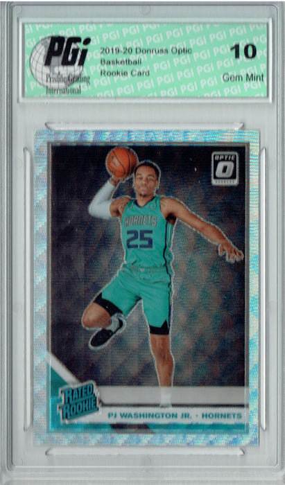 PJ Washington Jr. 2019 Fanatics Optic #152 Silver Wave Rookie Card PGI 10