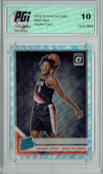 Nassir Little 2019 Fanatics Optic #154 Silver Wave Rookie Card PGI 10