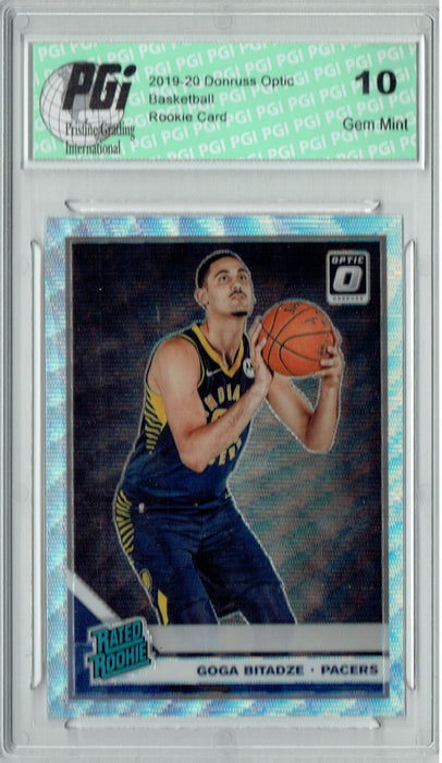 Goga Bitadze 2019 Fanatics Optic #166 Silver Wave Rookie Card PGI 10