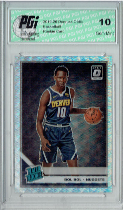 Bol Bol 2019 Fanatics Optic #162 Silver Wave Rookie Card PGI 10