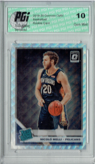 Nicolo Melli 2019 Fanatics Optic #163 Silver Wave Rookie Card PGI 10