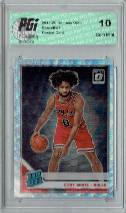 Coby White 2019 Fanatics Optic #180 Silver Wave Rookie Card PGI 10