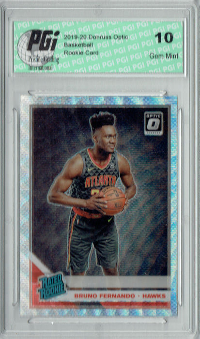 Bruno Fernando 2019 Fanatics Optic #177 Silver Wave Rookie Card PGI 10