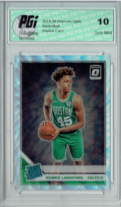 Romeo Langford 2019 Fanatics Optic #182 Silver Wave Rookie Card PGI 10