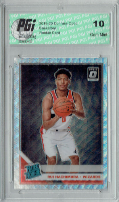 Rui Hachimura 2019 Fanatics Optic #188 Silver Wave Rookie Card PGI 10