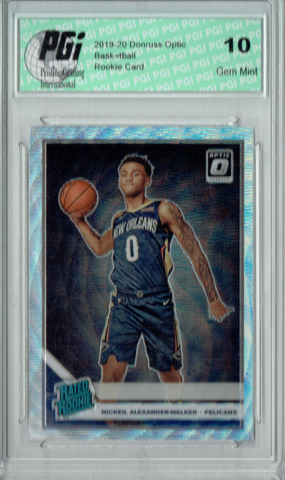 Nickeil Alexander-Walker 2019 Fanatics Optic #184 Silver Wave Rookie Card PGI 10