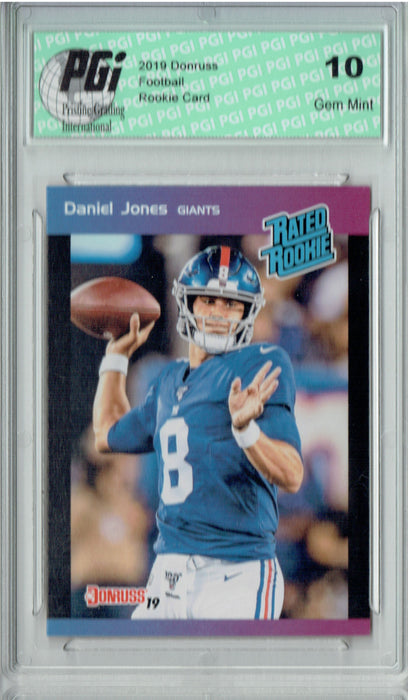 Daniel Jones 2019 Donruss #3 Rated Rookie Retro 1/280 Rookie Card PGI 10