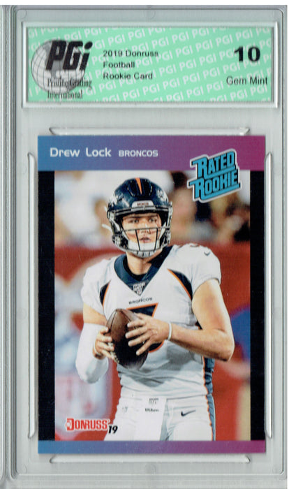 Drew Lock 2019 Donruss #11 Rated Rookie Retro 1/280 Rookie Card PGI 10