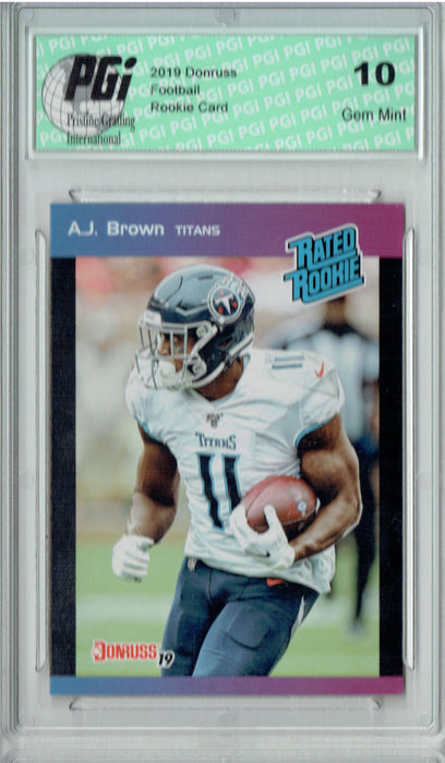 A.J. Brown 2019 Donruss #13 Rated Rookie Retro 1/280 Rookie Card PGI 10