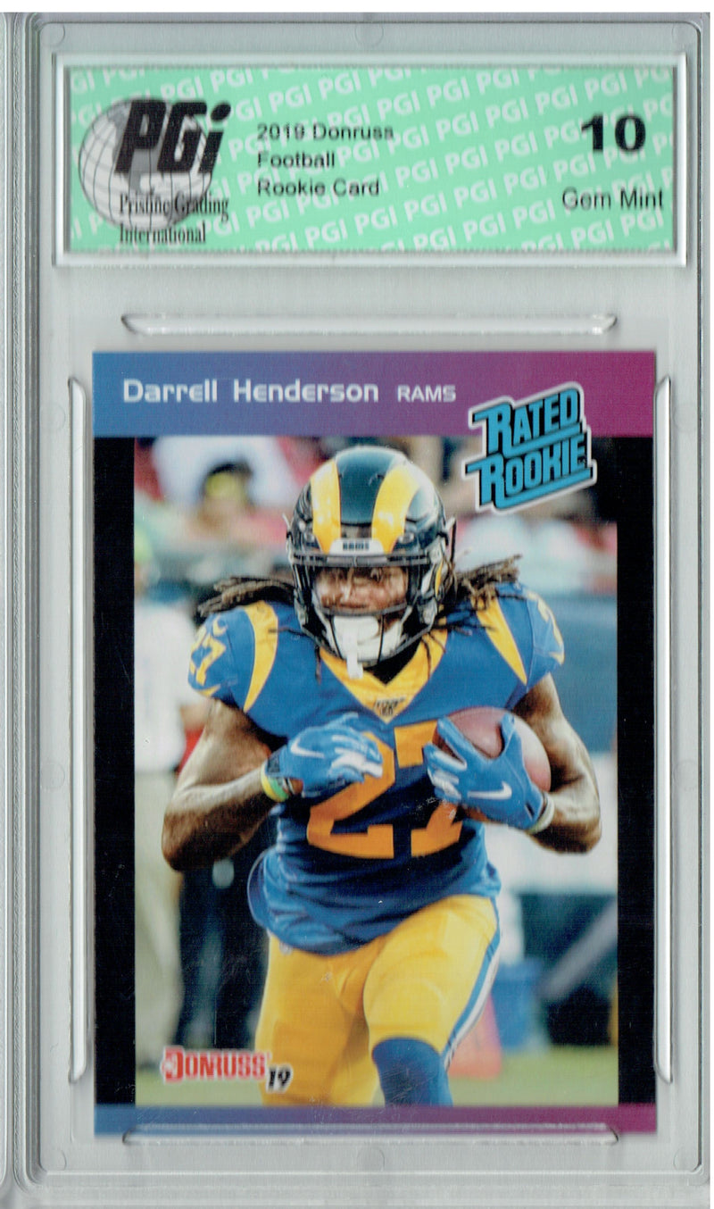 Darrell Henderson 2019 Donruss #21 Rated Rookie Retro 1/280 Rookie Card PGI 10