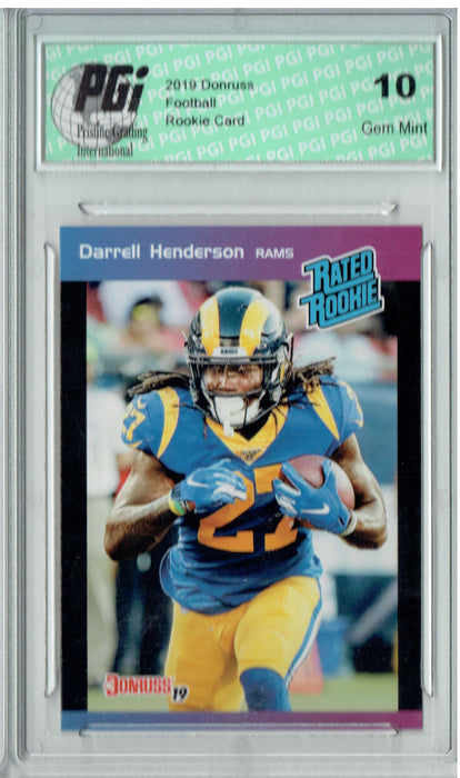 Darrell Henderson 2019 Donruss #21 Rated Rookie Retro 1/280 Rookie Card PGI 10