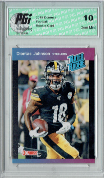 Diontae Johnson 2019 Donruss #20 Rated Rookie Retro 1/280 Rookie Card PGI 10