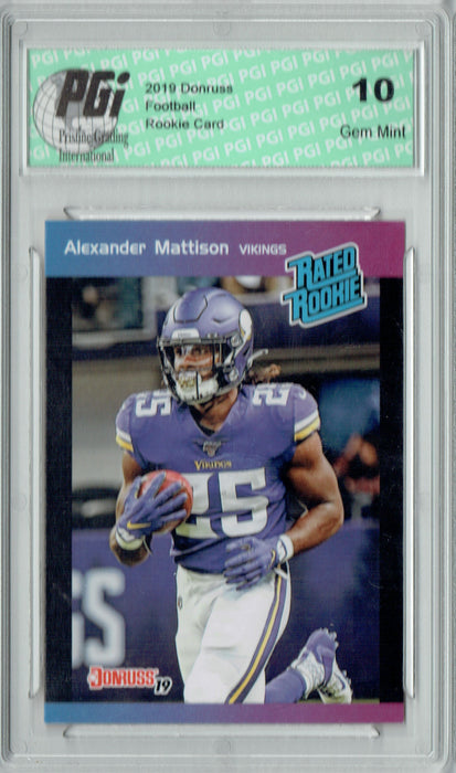 Alexander Mattison 2019 Donruss #28 Rated Rookie Retro 1/280 Rookie Card PGI 10