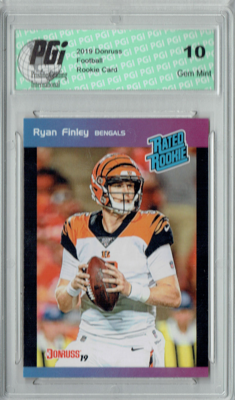 Ryan Finley 2019 Donruss #30 Rated Rookie Retro 1/280 Rookie Card PGI 10