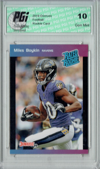 Miles Boykin 2019 Donruss #26 Rated Rookie Retro 1/280 Rookie Card PGI 10