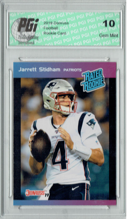 Jarrett Stidham 2019 Donruss #37 Rated Rookie Retro 1/280 Rookie Card PGI 10