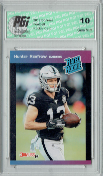 Hunter Renfrow 2019 Donruss #38 Rated Rookie Retro 1/280 Rookie Card PGI 10