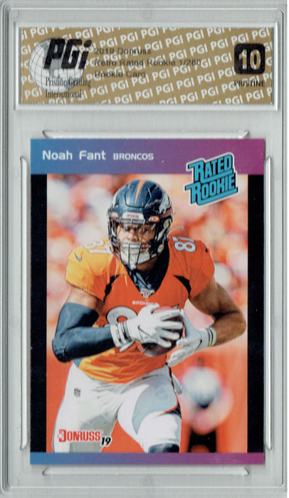 Noah Fant 2019 Donruss #6 PRISTINE Rated Retro 1/280 Rookie Card PGI 10