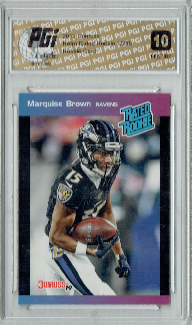Marquise Brown 2019 Donruss #8 PRISTINE Rated Retro 1/280 Rookie Card PGI 10