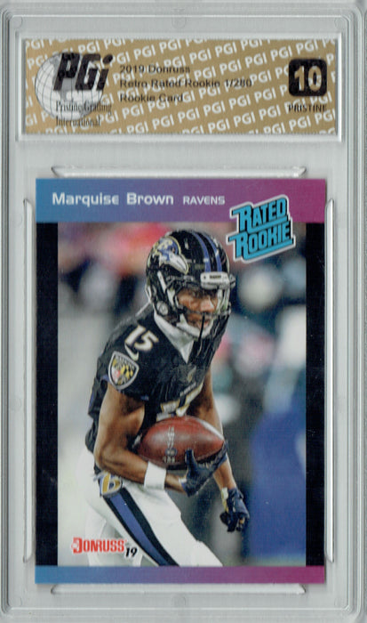 Marquise Brown 2019 Donruss #8 PRISTINE Rated Retro 1/280 Rookie Card PGI 10