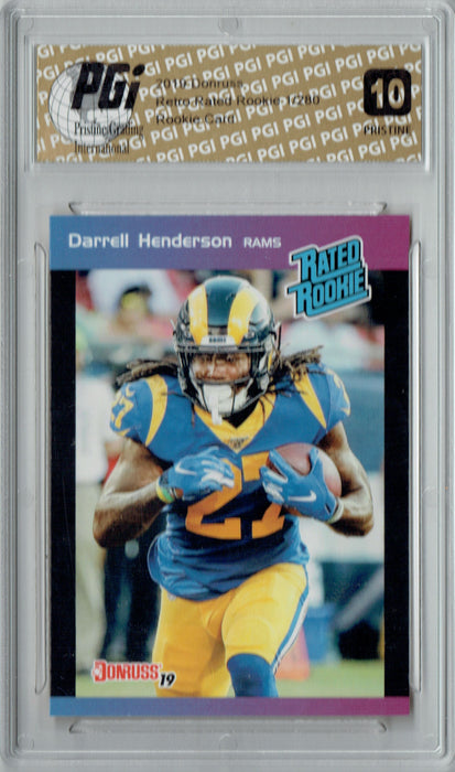 Darrell Henderson 2019 Donruss #21 PRISTINE Rated Retro 1/280 Rookie Card PGI 10