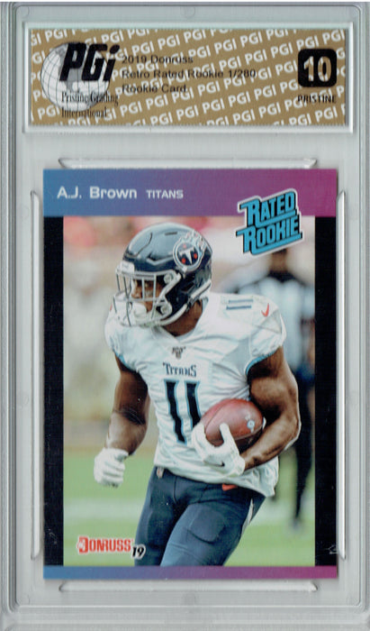 A.J. Brown 2019 Donruss #13 PRISTINE Rated Retro 1/280 Rookie Card PGI 10