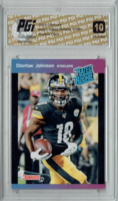 Diontae Johnson 2019 Donruss #20 PRISTINE Rated Retro 1/280 Rookie Card PGI 10