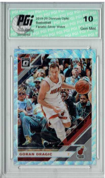 Goran Dragic 2019 Optic #1 Fanatics Rare Silver Wave SP Card PGI 10