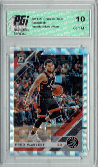 Fred VanVleet 2019 Optic #9 Fanatics Rare Silver Wave SP Card PGI 10