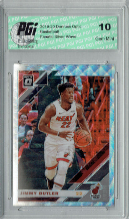 Jimmy Butler 2019 Optic #11 Fanatics Rare Silver Wave SP Card PGI 10