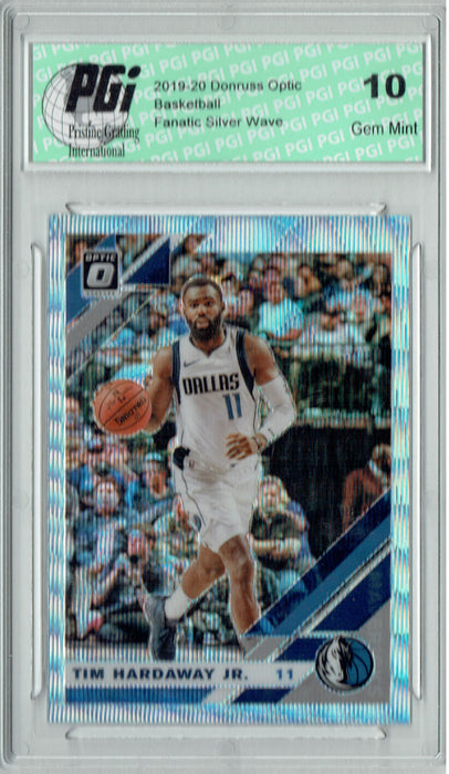 Tim Hardaway Jr. 2019 Optic #26 Fanatics Rare Silver Wave SP Card PGI 10