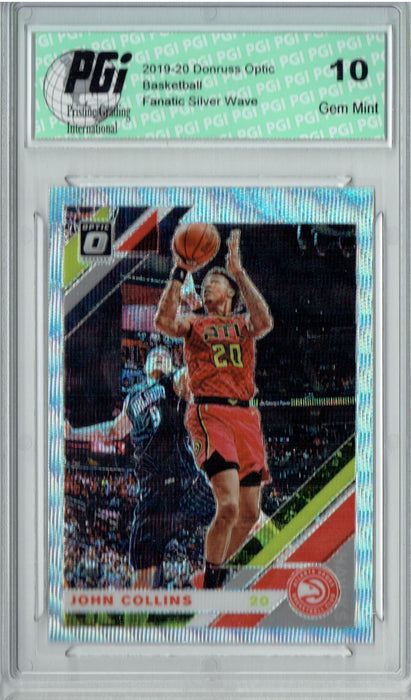 John Collins 2019 Optic #22 Fanatics Rare Silver Wave SP Card PGI 10