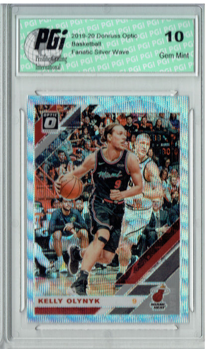 Kelly Olynyk 2019 Optic #31 Fanatics Rare Silver Wave SP Card PGI 10